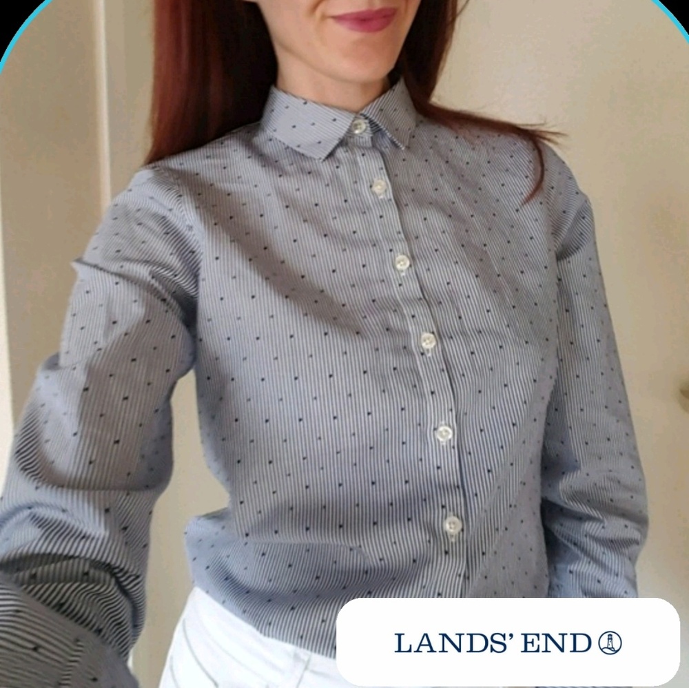 💙 Stripe polka dot dress shirt 💙